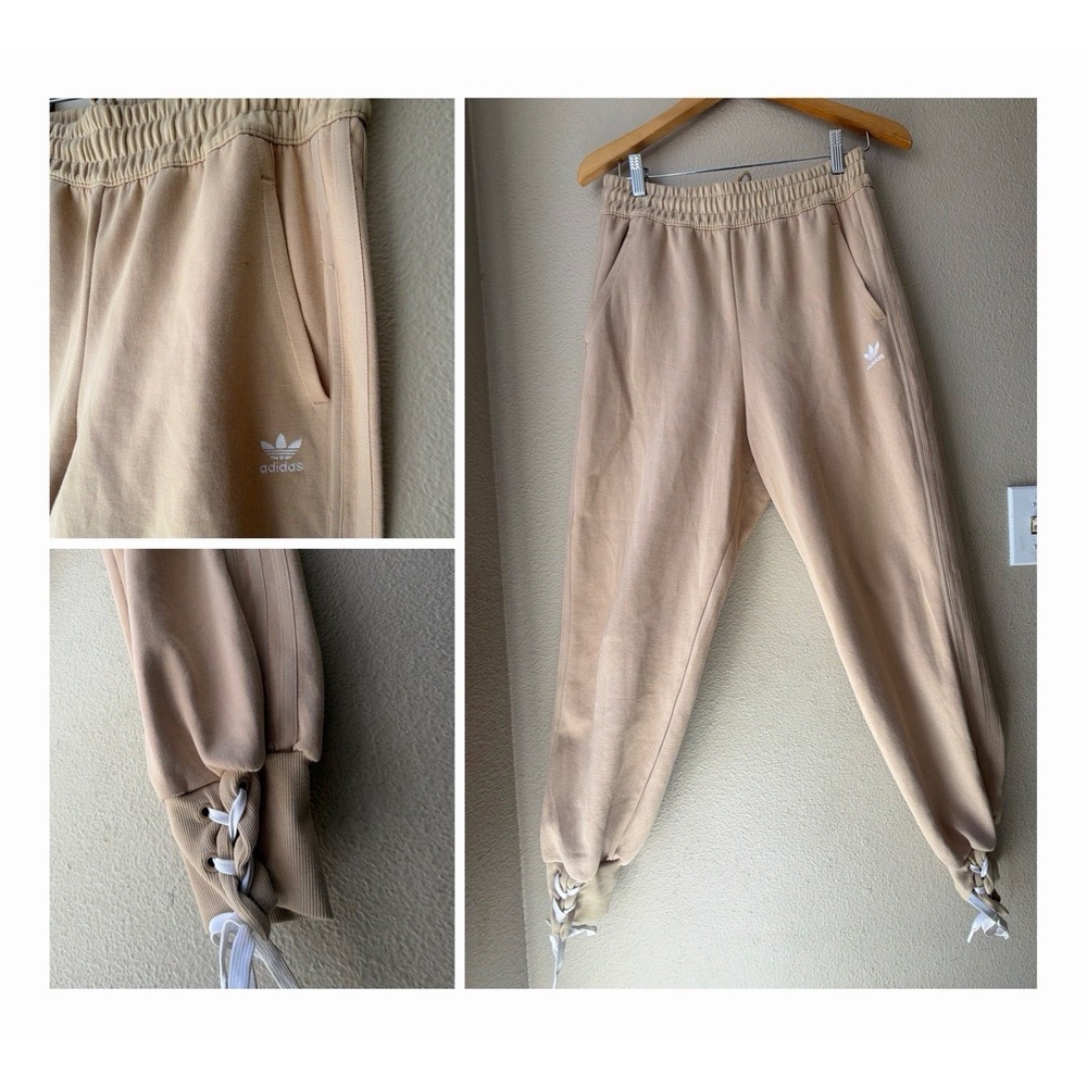adidas Originals Always Original Laced Cuff Pants Magic Beige Womens Size M EUC